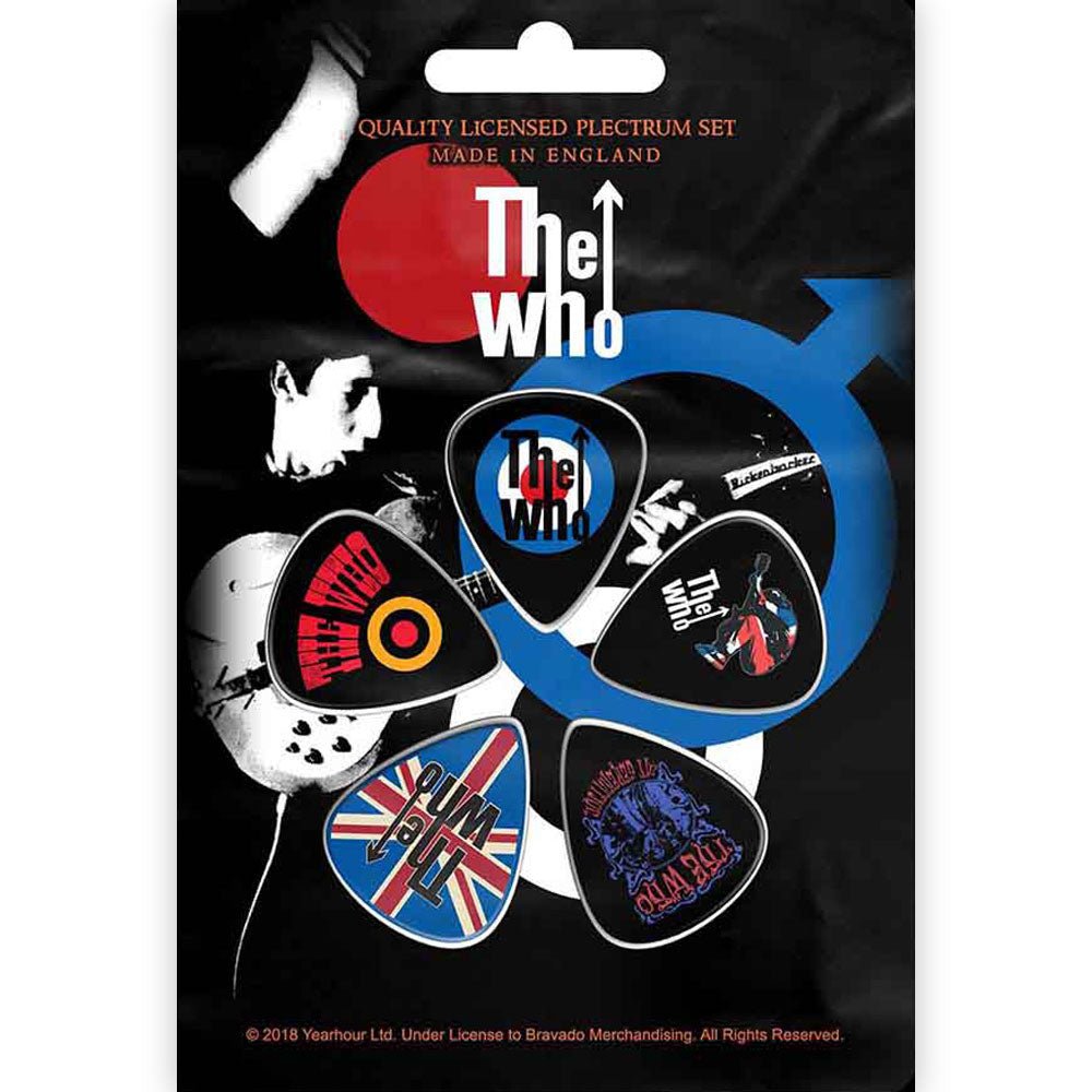 THE WHO ザ・フー (映画公開記念 ) - Pete Townsend / 5個セット / ギターピック - PGS